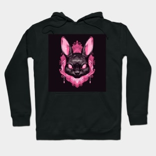 Shiny Black Rex  Rabbit Hoodie